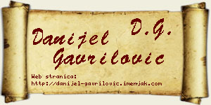 Danijel Gavrilović vizit kartica